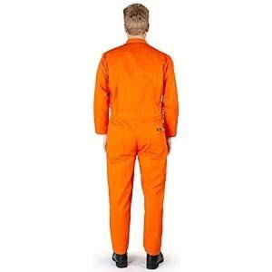 ⚡NATURAL WORKWEAR - Mens Long Sleeve Basic Blended Coverall, Orange S
